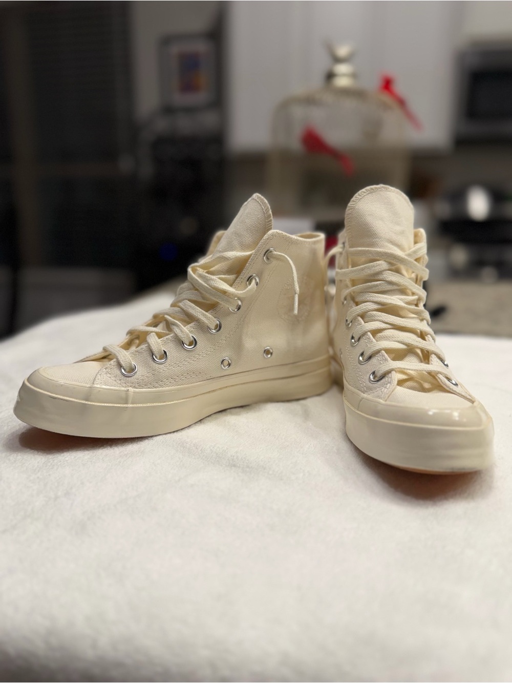 Converse Chuck Taylor Lift Platform High Top Sneakers Off White Women’s 7/Men’s5